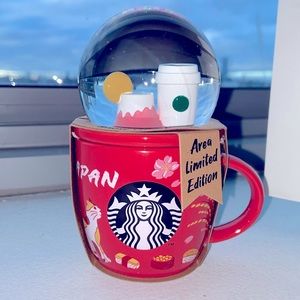NEW Japan 2025 Starbucks Limited Edition Snow Globe Espresso Mug Cup Sakura Pink